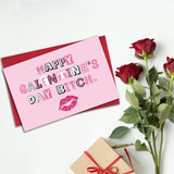 Funny Galentines Day Card For Best Friend, Rude Galentines Day Gifts For Bestie Sister, Galentine'S Day Card For Her Women, Happy Galentine'S Day Bitch