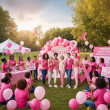 Pink Ribbon Balloon Arch Kit for Breast Cancer Awareness Month Party Decor