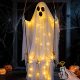 Halloween Decorations Outdoor,4.8FT Hanging Swing Ghost for Yard and Porch