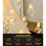 20 Led Unicorn String Lights, 10Ft Unicorn Birthday Decorations String Lights For Bedroom Party, Usb&Battery Powered Wat
