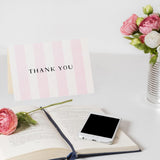 24Pcs Thank You Cards Set, 4.2 X 6.2 Inch Polka Dot And Stripe Style Thank You Cards With Envelopes, Stickers