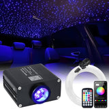 Starlight Headliner Kit, Twinkle & Sound Activate Rgbw 16W Car Fiber Optic Lights With Bluetooth App & Remote Control, 650 Pcs*0.03In*9.8Ft, Star Lights For Car/Home Decor