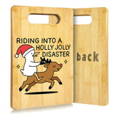 Zodguo Funny Christmas Goose Cutting Board For Kitchen, Christmas Charcuterie Board, Xmas Santa Goose Reindeer Holiday Chopping Boards For Home Kitchen Decorations Supplies