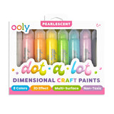 Dot-A-Lot 3D Dimensional Craft Paint, Pearlescent Set Of 8 - Multi-Surface Paint For Dot Painting, Decorating, And Textured Art Projects