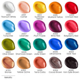 Craft Acrylic Paint Set, Set Of 20 Vintage Tones Acrylic Craft Paint, Artist Paints Art Supplies For Glass, Wood, Ceramics, Fabrics, Leather