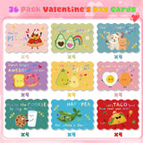 36 Pack Valentines Day Cards For Kids School, Gold Foil 4.7X3.2In Cute Classroom Cards With Envelopes & Stickers, 9 Fun Designs For School Exchange, Perfect For Kids, Friends, And Valentine’S Day Parties