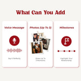 Romantic Anniversary Card With Voice Message, Audio & Photos - Record Valentines Day Card For Him, Her, Husband, Wife, Men, Women - Christmas, Birthday Gifts For Boyfriend, Girlfriend