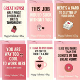 48 Pack Cards With Envelopes And Stickers 6 Elegant Designs For Party Supplies(Pink,Coworker Valentines Day Style)