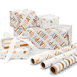 Beautiful Birthday Wrapping Paper - Set Of 3 Quality Happy Birthday Paper Rolls For Medium Sized Gifts - Add A Touch Of Magic To Every Gift You Wrap - 17 In X 120 In Per Roll For Boys And Girls