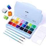Himi Gouache Paint Set, 36 Colors X 12Ml Twin Jelly Cup Design With 3 Paint Brushes And A Palette In A Carrying Case Perfect For Artists, Students, Gouache Opaque Painting