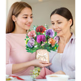 3D Pop-Up Card With Colorful Carnation Bouquet - Papar Crafted Flower Card - Elegant Greeting Card For Mother’S Day, Birthdays, Anniversaries, Weddings, Or Thank You – Includes Envelopes & Note Card
