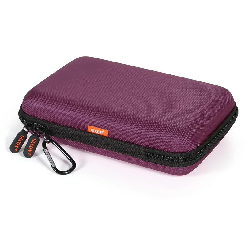 Deep Purple Carrying Case - Hard Storage Case Electronics Organizer Tech Pouch