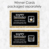 Big Dot of Happiness Adult Happy Birthday - Gold - Birthday Party Game Scratch Off Cards - 22 Count