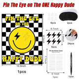 One Happy Dude Party Game Decoration Pin The Eye On The Smile Face Party Favors Supplies For Birthday Baby Shower