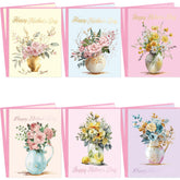 Mothers Day Cards With Envelopes 24 Pack Gold Foil Mother'S Day Floral Cards Bulk Flower Card Mother 'S Day Gift For Mom Blank Inside