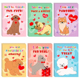 48 Pcs Mini Valentines Cards For Kids Valentine'S Day Classroom Exchange Kids Greeting Cards Children'S Valentine'S Day Dog Greeting Card Assortment Bulk Valentines Cards For Kid Party Favor