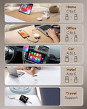5 in 1 65W Retractable Car Charging Cable USB C Multi Charger Cord 3.86FT White
