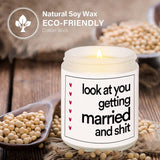 Funny Wedding Gifts, Bachelorette & Bridal Shower Gift For Bride, 7Oz Lavender Scented Soy Wax Candle, Bride To Be, Engagement Gifts For Couples