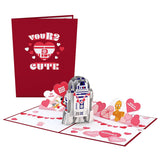 Valentines Day Card For Her, Him - 3D Star Wars Greeting Pop-Up Cards - Your2 Cute - 5" X 7" - Blank Notecard & Envelope Included