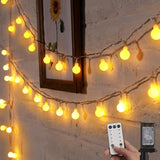 33FT 100 LED Globe String Lights Plug In Warm White Fairy Lights with Remote 8 Modes for Bedroom Wedding Garden Christmas Tree Decor