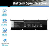 69KF2 86Wh Replacement Laptop Battery for Dell G7 XPS 15 Precision and Alienware Series