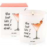 | Tropical Fruit Scent | Tropical Fruit Martini Funny | Scented Candle Gifts For Women, Gifts For Men, Housewarming | Sarcastic Candle | Highly Scented & Long Lasting | 9 Oz.