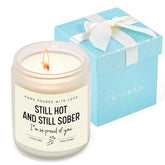Sobriety Gifts For Women Men, Proud Of You Gifts For Her, Him, 1 Year 2 Year Sober Gift For Friend, Bestie, Sobriety Celebration Recovery Anniversary Candles Gift, Lavender Scented Candle