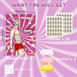 Bridal Shower Bachelorette Party Games Pin The Banana On The Hunk Games, Bachelorette Party Favors Wedding Engagement Party Games Funny Ice Breaker Games Hilarious Party Games 60 Stickers