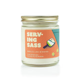 Serving Sass Soy Wax Candle – Rose, Clove & Patchouli – Pickleball Gift Candle, 9 Oz Clean Burn