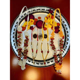 Small Artificial Pooja Mala For God Idol – Reusable Flower Garland, Indian Temple Decor, Accessories For Photo Frame Saawan Pooja Shringar Krishna Janmashtami Accessories (6 Inches) – Set Of 4