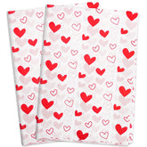 30 Sheets 20" X 28" White With Red Heart Tissue Paper Bulk,Hearts Tissue Paper For Gift Bags,Birthday,Valentine'S,Mother'S Day,Wedding (White With Red)