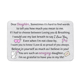 Daughter Birthday Greeting Cards Engraved Wallet Insert Card Graduation Gift Inspirational Awesome Reminder Keepsake Women Appreciate Personalised Christmas Go To University Christmas New Year Present