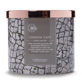 Colonial Candle London Café Scented Jar Candle, Travel Collection, 3 Wick, Gray, 14.5 oz - Up to 60 Hours Burn