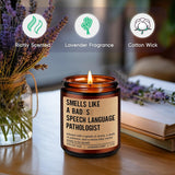 Candle, Speech Language Pathologist Gifts, Slp Gifts - Therapy Appreciation Present For Speech Therapist, Pathologist, Teacher - Valentines, Birthday, Graduation Ideas For Slp Student, Women, Men