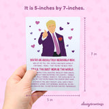 Donald Trump Funny Mother'S Day Card For Mom - Best Mom Ever President Trump Card For Mother - Hilarious Gift For Mothers Day - Made In The Usa