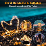 20 Pack Battery Operated Fairy Lights 7FT 20 LED Warm White Mini String Lights Silver Wire Firefly Twinkle Lights for Mason Jars Wedding Party Christmas Decor