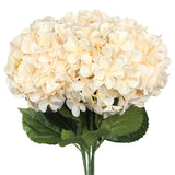6 Pcs Artificial Hydrangea Flowers, Faux Silk Hydrangea With Long Stems, Home Wedding Decor, Table Centerpieces, Party Decorations(Champagne)
