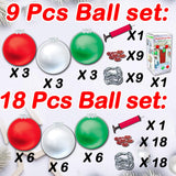 9 Pcs Outdoor Christmas Decorations,11 Inch Large Inflatable Christmas Balls,Christmas Ornaments Decor For Front Door Ya