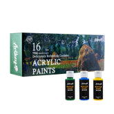 Acrylic Paint Set, 16 Colors 2 Oz/59 Ml Acrylic Paint Kit For Professional Artists & Beginners – Summer Bold Art & Craft Supplies For Canvas, Wood, Fabric, Rock, Leather, Ceramic, Glass