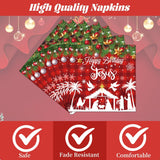 Deorfuy Christmas Nativity Party Decorations Tableware, 96Pcs Happy Birthday Jesus Disposable Paper Plates And Napkins Decoration, Xmas Jesus Is The Reason For The Season Forks Supplies Serves 24