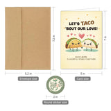 Funny Anniversary Card & Gifts For Husband, Wife, Boyfriend, Girlfriend, Him, And Her/Sweet Romantic Greeting Card With Envelope 5In X 7In And Sticker(Hand Drawn, Premium Quality) (Taco)