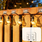 100Pcs Plastic Hooks For Outdoor String Lights Command Cable Clips Hooks Damage-Free Wall Clips For Hanging Light Strings And Cables Ideal For Christmas Decorations And Cable Accents