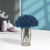 Artificial Flowers Silk Hydrangea Chrysanthemum Ball Flowers Arrangements Bouquets 21Pcs For Home Dining Table Core Party Wedding Decoration (Navy Blue, Pack Of 21)
