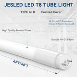 10 Pack 4FT T8 LED Bulbs Type A B 14W 2450LM 4000K Neutral White Fluorescent Replacement