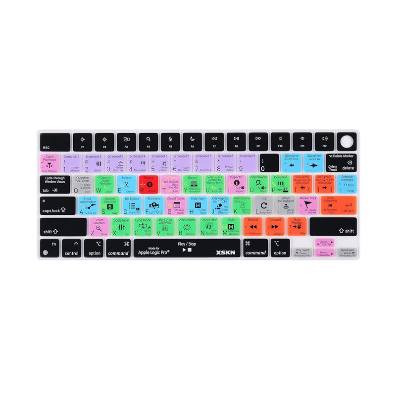XSKN Logic Pro Shortcut US Layout Silicone Keyboard Cover Skin for 2021 Releas