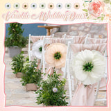 3 Pcs 15.7 Inch Valentine Giant Paper Flowers Artificial Flower Decoration 3D Paper Decorations For Wall Birthday Party Wedding Banquet Background Arrangements Photography Props(White)