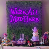 Alice in Wonderland Neon Sign Mad Hatter Tea Party LED Wall Light Dimmable USB Decor for Bedroom Bar