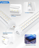 6 Pack 4FT LED Shop Lights 36W 5000LM 6000K Linkable Plug and Play Commercial Bay Lighting