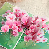 Exquisite Flower Pop-Up Birthday Card - Mother's Day Gift for Women - 3D Laser Cut Floral Design with Envelope and Message Card