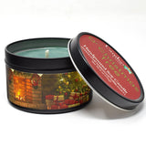 O' Christmas Tree - Container Candle, 6 Oz - Made With Beeswax, Coconut And Soy - Black Tin Candle - Handmade In The Usa - - Christmas And Winter Candles
